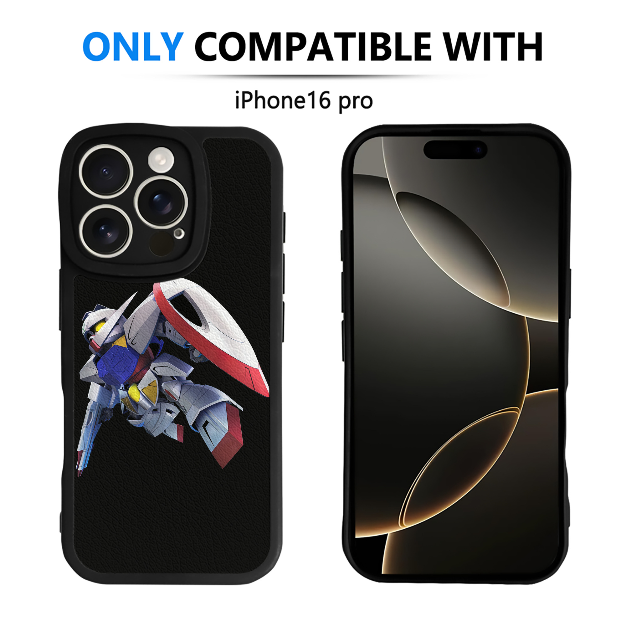 （画像用） 機動戦士ガンダム Mobile Suit Gundam 【iPhone 16シリーズ対応】シリコンスマホケース（レザー調） 材質：シリコン
